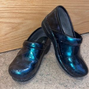 Green blue dansko clog